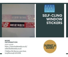 Create Bespoke Self Cling Window Stickers