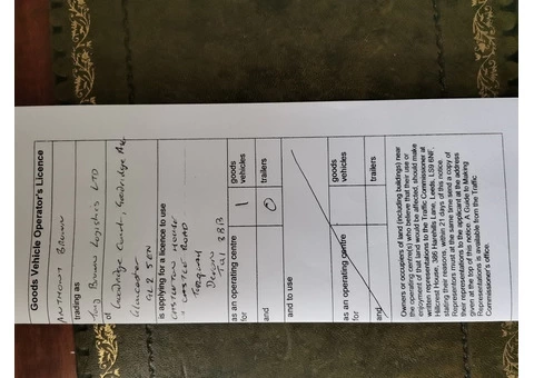 Operator licence