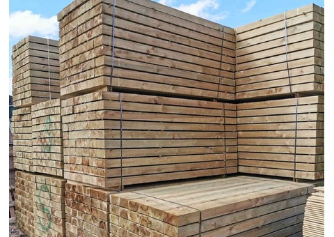 Softwood Sleepers Pressure Treated 100mm x 200mm x 2.4m - 2/3