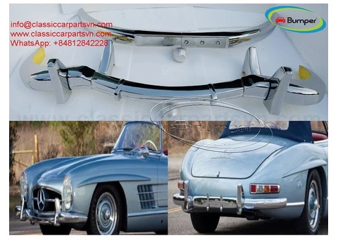 Mercedes 300SL Roadster bumpers (1957-1963) by stainless steel - 1/5