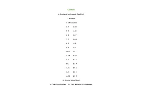 Purchase! Desirable Attributes & Qualities!!  PDF Large Booklet!! For Only £3.00 - 2/6