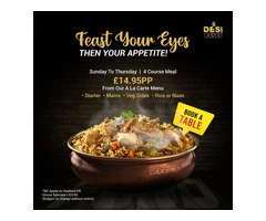 Feast on flavours at Desi Asia with our exclusive offer!