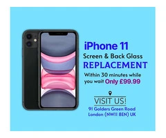 Apple iPhone 11 LCD & Screen Back Glass Replacement London