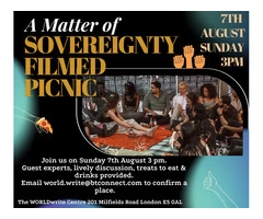 Sunday 7th August A Matter of Sovereignty Filmed Picnic