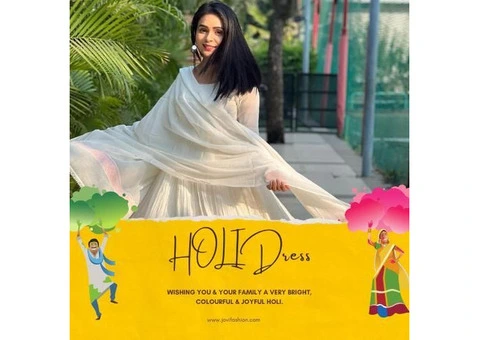 Salwar Suits and White Holi Festival Dresses at JOVI Fashion. - 3/3