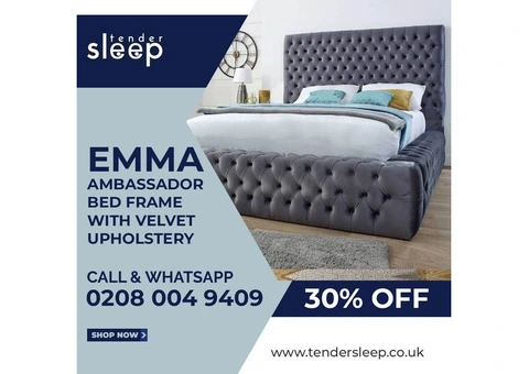 Buy Grey Rose Chesterfield Bed Frame | 50% Off