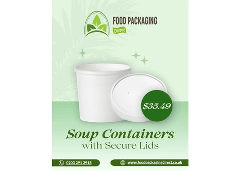 Soup Container with Secure Lids | Food Packaging Direct