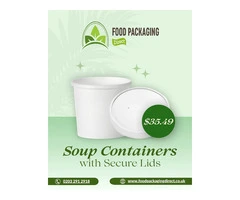 Soup Container with Secure Lids | Food Packaging Direct