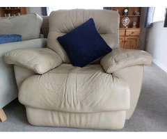 leather powered recliner