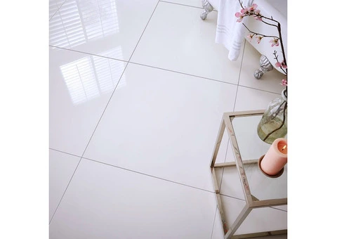 White Floor Tiles | Pristine Glow Porcelain Floor Tile