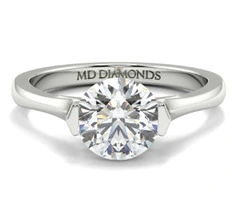 Round Tension Set Solitaire Ring
