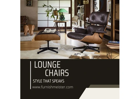 Buy Charles Rose Wood Eames Iconic Lounge Chair & Ottoman in UK
