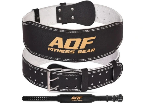 AQF Weight Lifting 4" Leather Belt