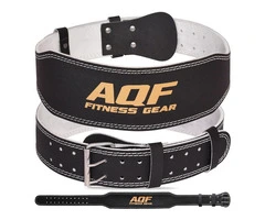 AQF Weight Lifting 4" Leather Belt