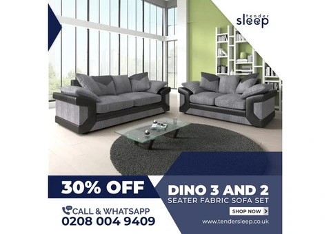 "Roar in Comfort: Introducing the Dino Jumbo Cord Fabric Sofa!" buy now upto 30% off