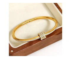 Shine Bright with Glamourize's Gold Triple Row Bracelet