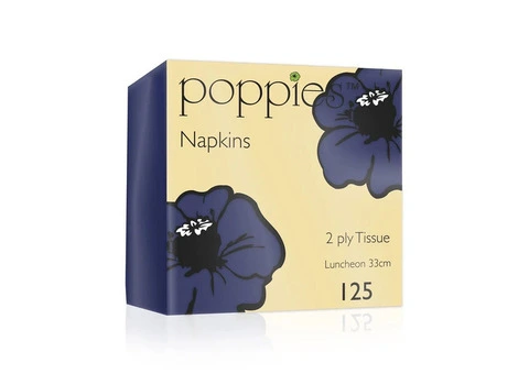 2ply Navy-Blue Napkin 33x33- Food Packaging Direct