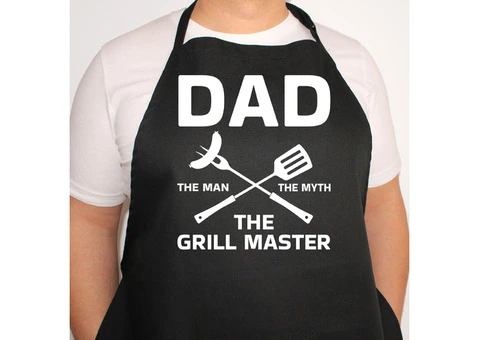 Personalised The Man The Myth The Grill Master Fathers Day BBQ Apron