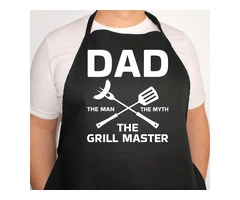 Personalised The Man The Myth The Grill Master Fathers Day BBQ Apron