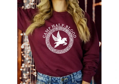 Camp Half Blood Long Island Sound Book Lover Sweatshirt - 1/4