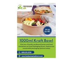 1000ml Kraft Bowl (Base) – Food Packaging Direct