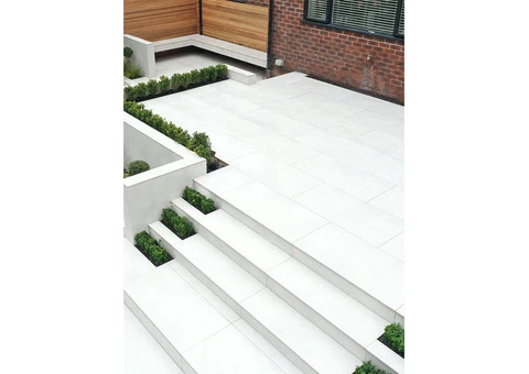 White Porcelain Paving - Royale Stones