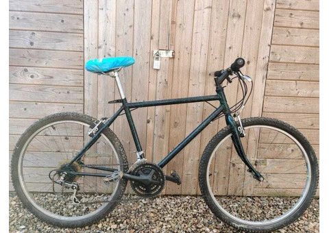 BYKE Ltd: Black and Green MTB Raleigh