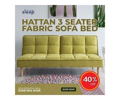 Hattan 3 Seater Fabric Sofa Bed for sale with 40% off