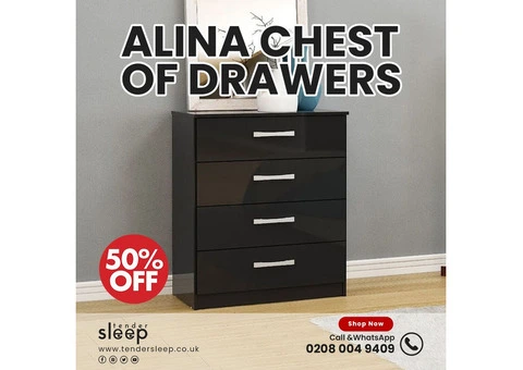 The Alina Chest of Drawers Collection" buy now up to 50% off