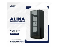 Alina 2 Door Wardrobe For Sale 40% OFF
