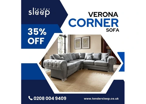 Introducing the Verona Corner Sofa buy now up to 35% off