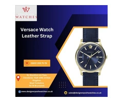 versace watch leather strap