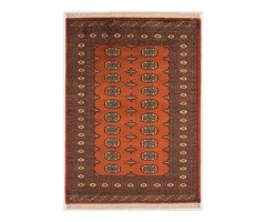 Bokhara Rug by Asiatic Carpets in Rust Colour