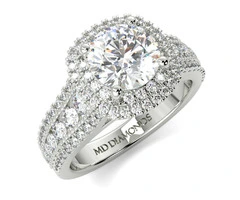 Round Halo Diamond Ring