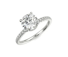 Round Hidden Halo Engagement Ring (Hidden Halo)