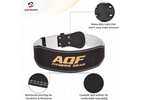 AQF Weight Lifting 4" Leather Belt - 3/7