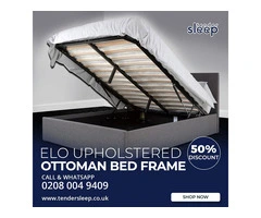 Elo Upholstered Ottoman Bed Frame - 50% OFF