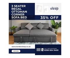 3 Seater Regal Ottoman Corner Sofa Bed - 35% OFF