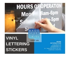 Get Value For Money Vinyl Lettering Stickers To Create A Unique Identity