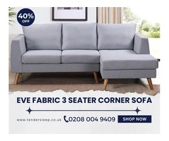 Introducing the Eve Fabric 3 Seater Sofa!" up to 40% off