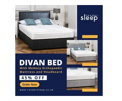 our Divan Bed featuring Memory Orthopaedic Mattress and Headboard up to 45% off