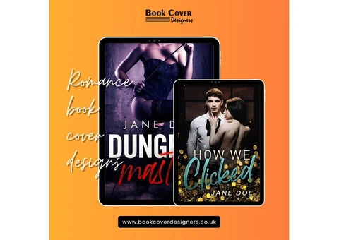 Romance book cover design in UK