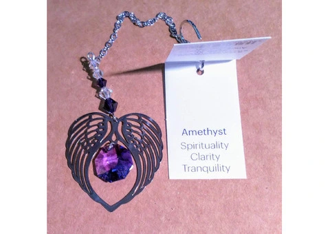 Sparkle Up Your Space with Birthstone Angel Wing Heart Suncatchers! - 3/3