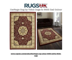 Heritage Rug by Think Rugs in 4400 Red Colour
