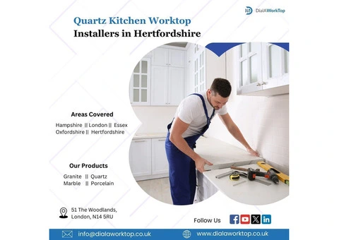 Quartz kitchen worktops installers in Hertfordshire