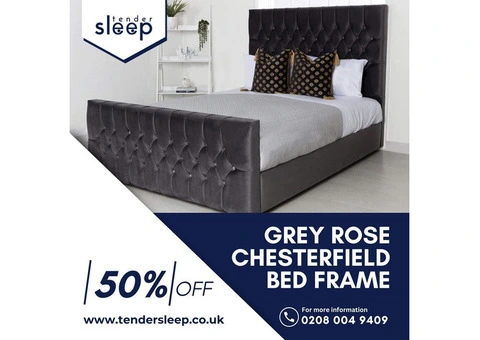 The Grey Rose Chesterfield Bed Frame up to 50% off