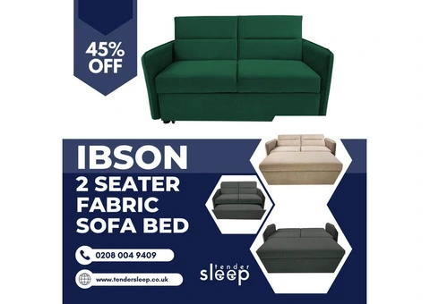 IBSON 2 Seater Fabric Sofa Bed up to 45% off