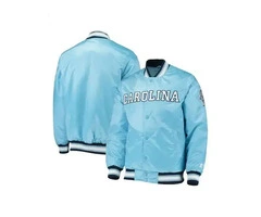 Score Style Points: The Classic Carolina Varsity Letterman Bomber Jacket for Men