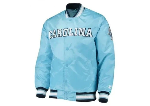 Score Style Points: The Classic Carolina Varsity Letterman Bomber Jacket for Men - 3/3