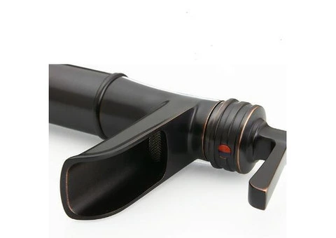 Vintage Black Bronze Brass Basin Tap Old Style Waterfall Bathroom Sink Tap TB0218 - 2/4